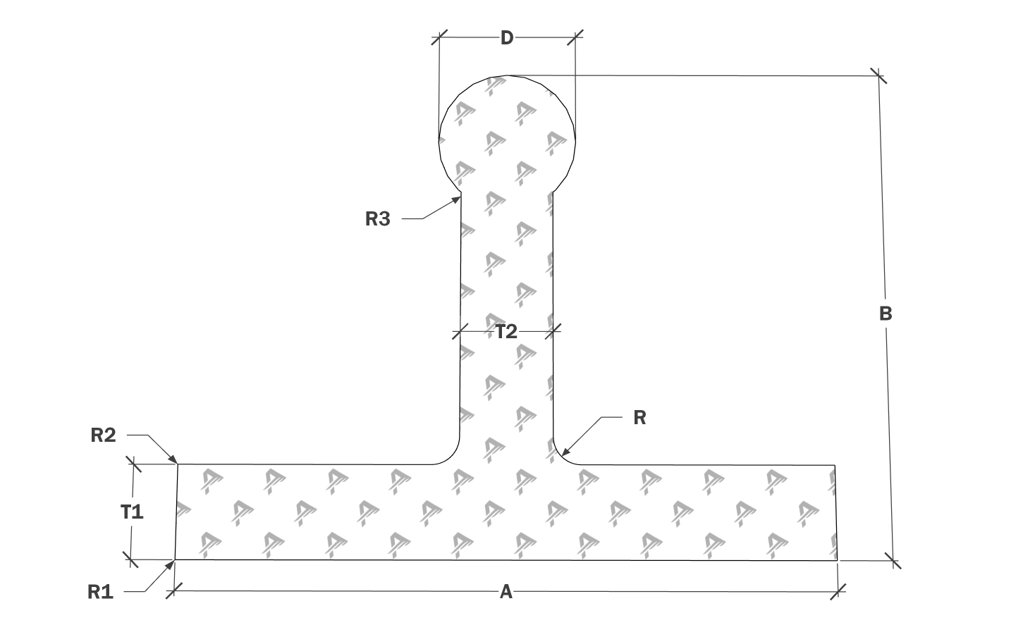 Aluminum Tee - Bulb