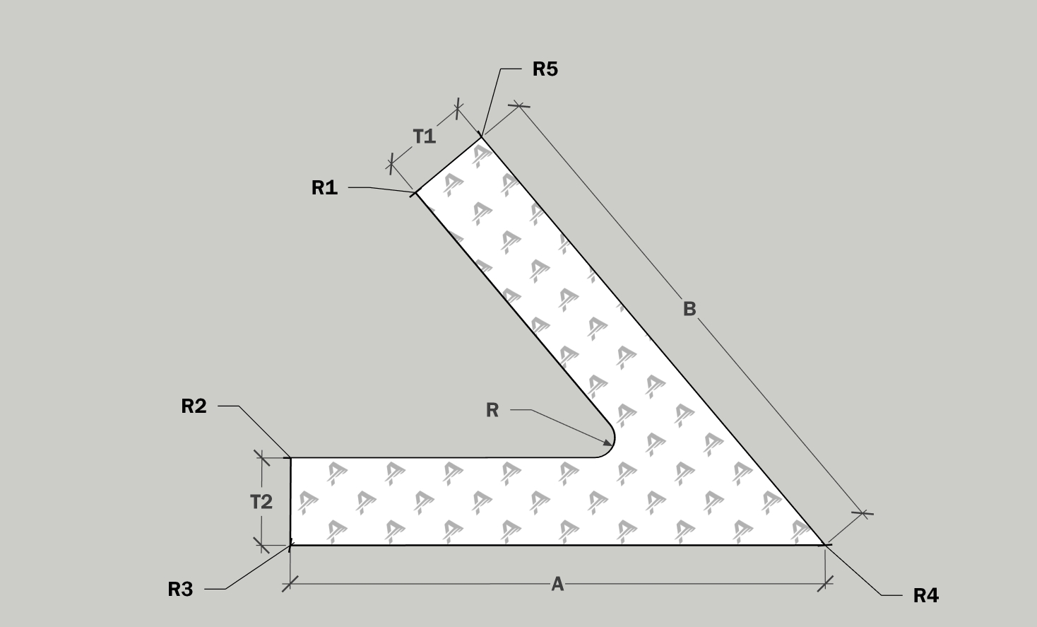 Aluminum Acute Angle Equal Thickness