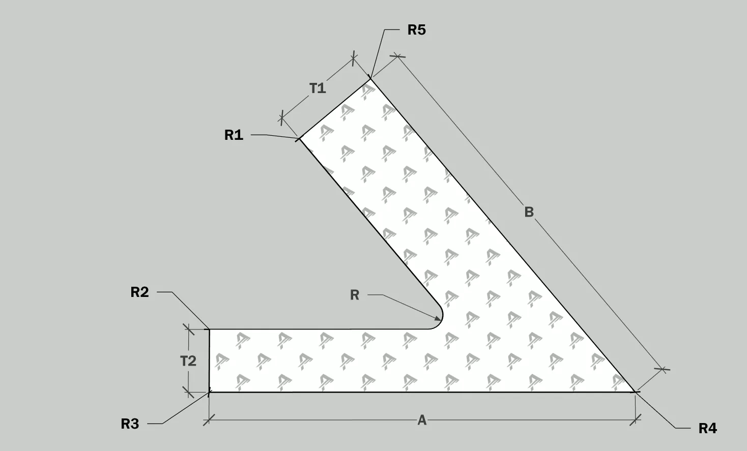 Aluminum Acute Angle Unequal Thickness