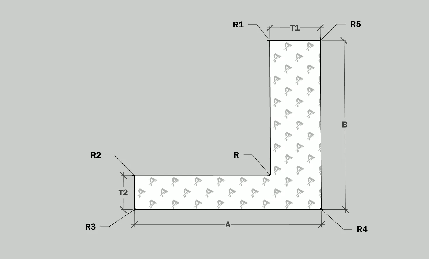 Aluminum Angle UnEqual Thickness