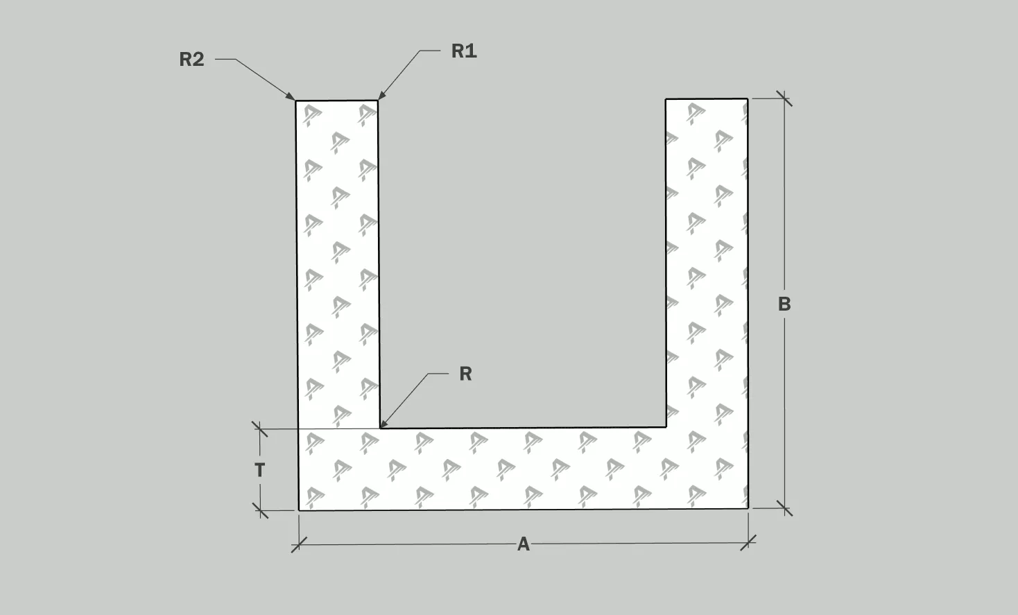 Aluminum Channel - Equal Thickness