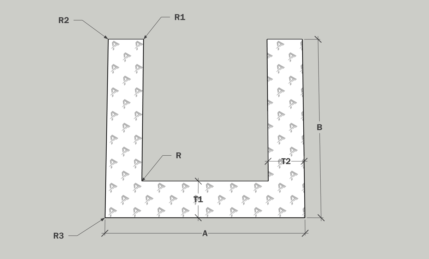 Aluminum Channel - Unequal Thickness