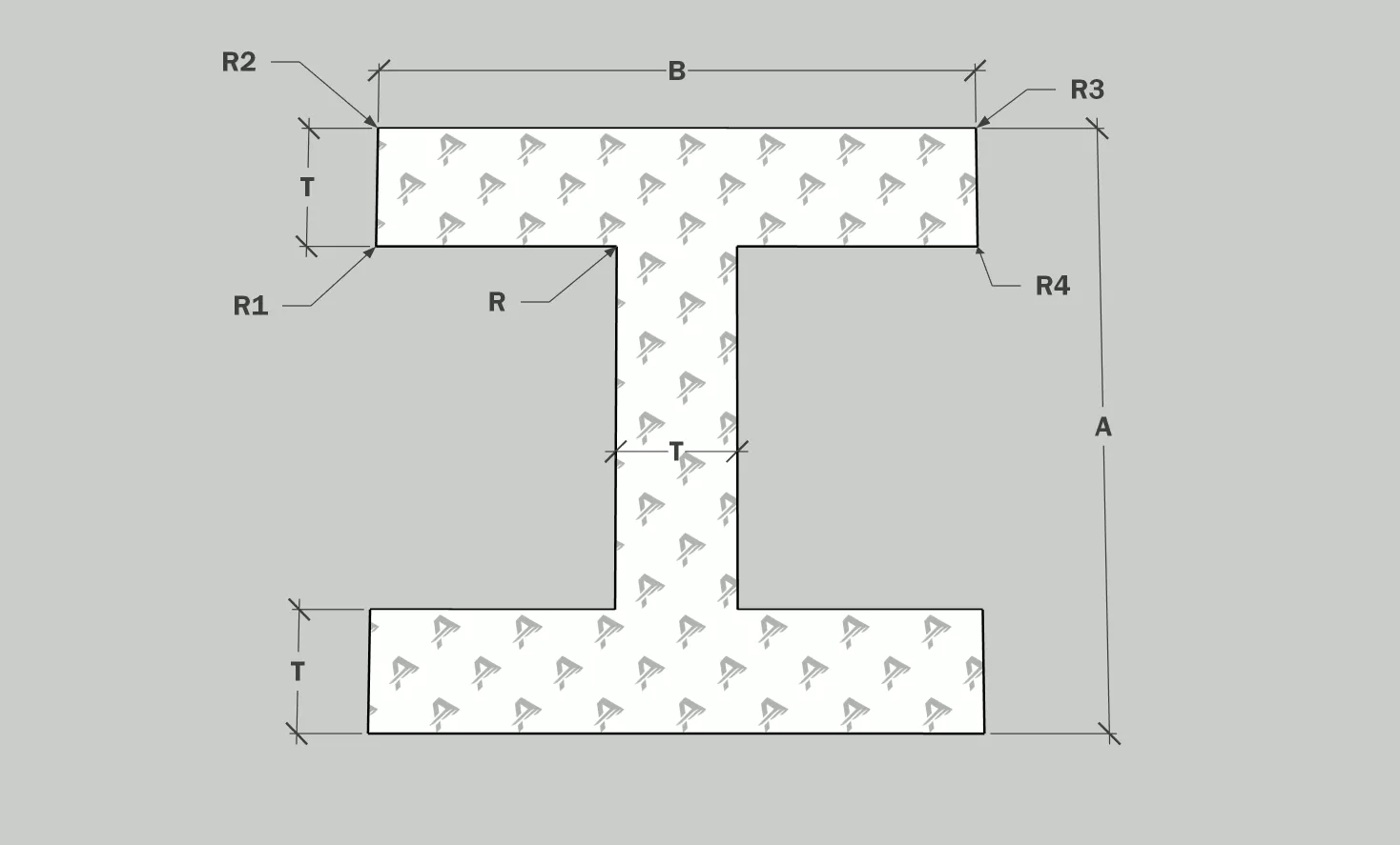 Aluminum H-Beam Equal Thickness