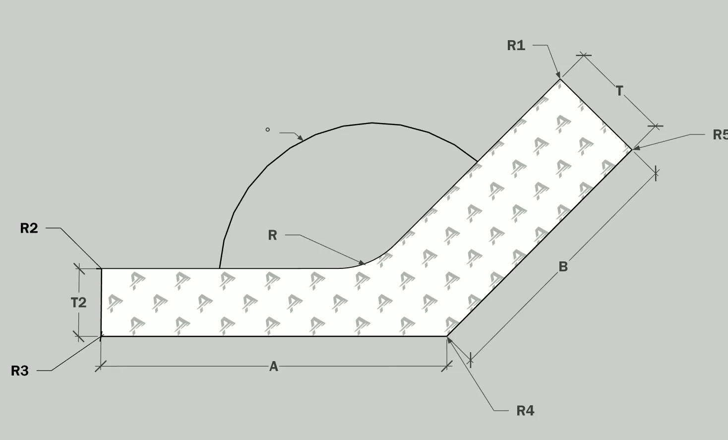 Aluminum Obtuse Angle - Unequal Thickness